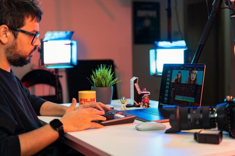 Video Editing Desk Setup