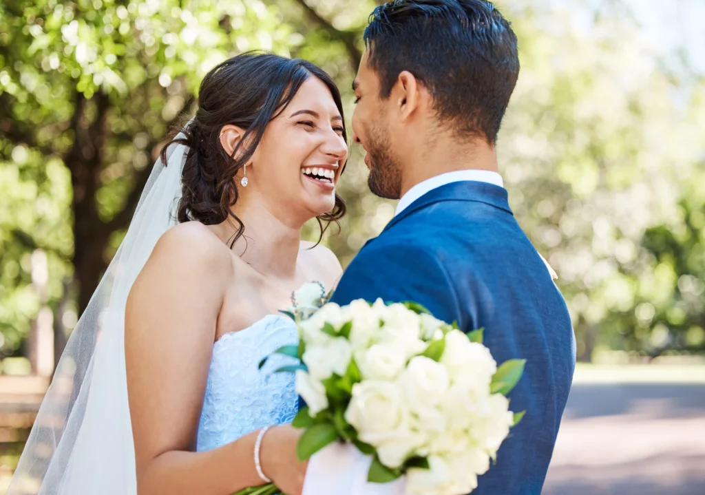 Wedding Video Editing — Couple Celebration Still - Cut Pro Media Wedding couple celebrating, from an edited highlight film